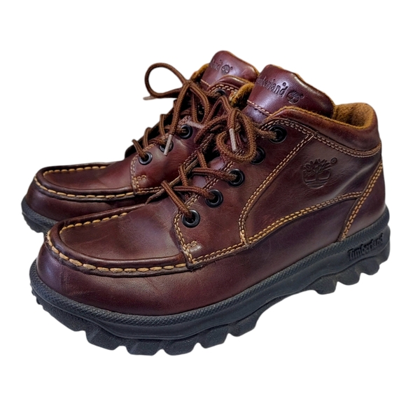 Timberland Brown Leather Lace Up Ankle Chukka Boots Mens Size 5 - Picture 3 of 10